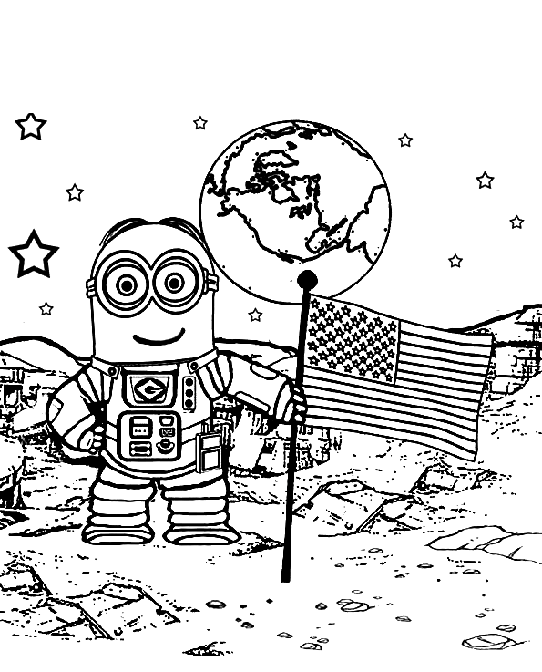 Dibujo De Astronauta Caminando Sobre La Luna A4 Para Colorear Dibujos Para Imprimir Gratis