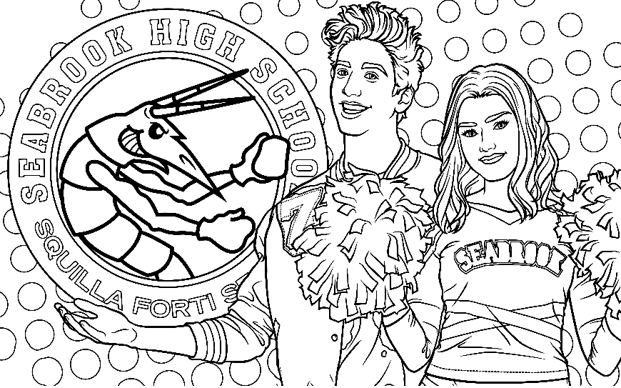 Zed And Addison Disney Zombies Coloring Page Free Printable Coloring 