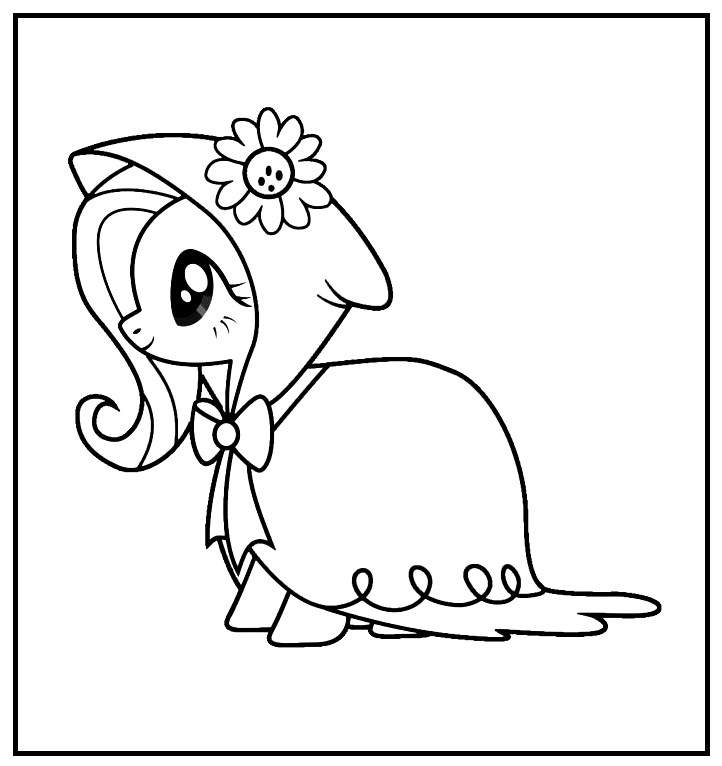 Adorable Fluttershy Coloring Pages