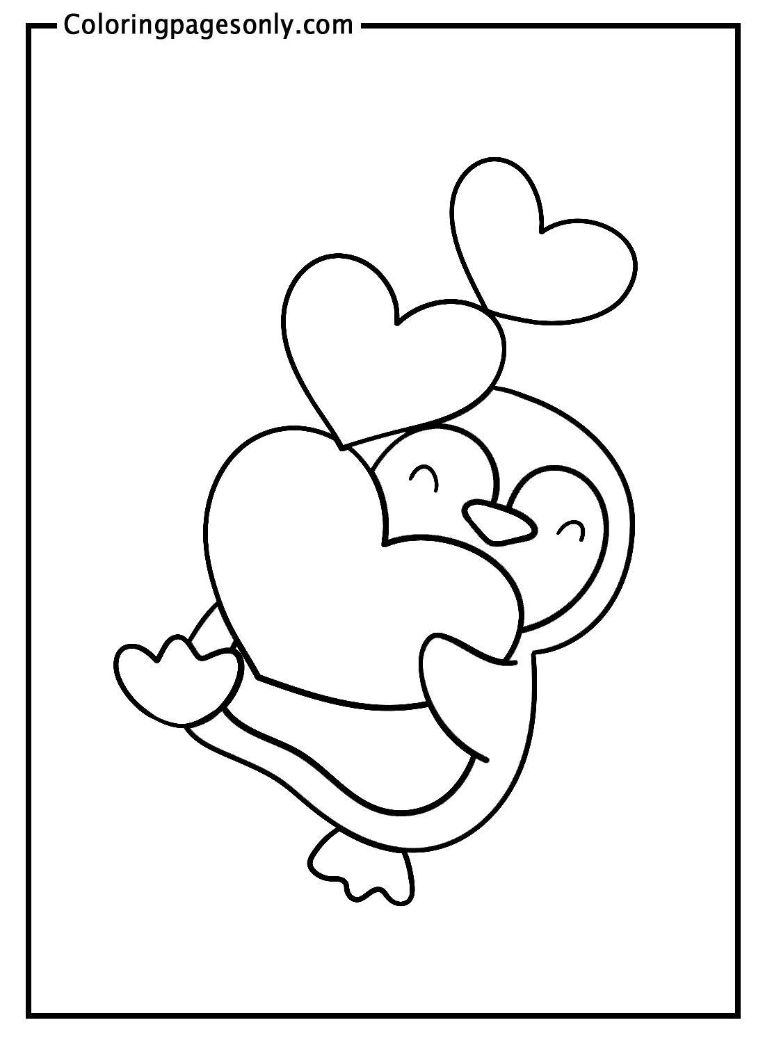 Baby Penguin Sticker Coloring Pages