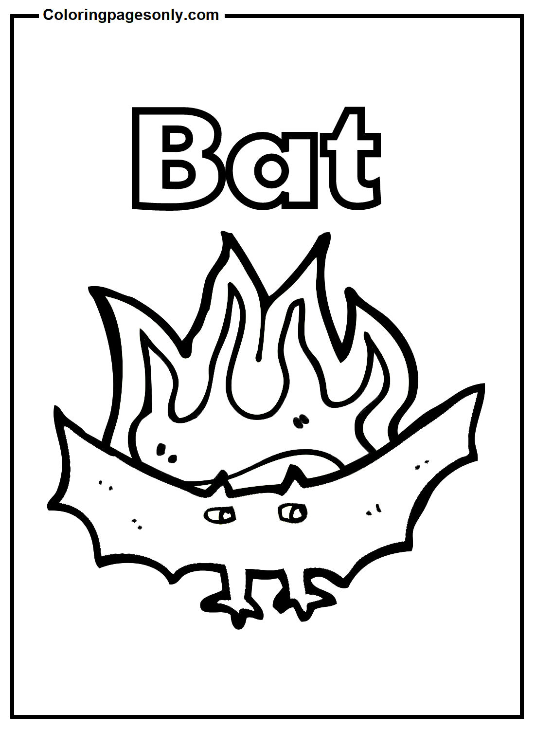 Bat Free Coloring Page