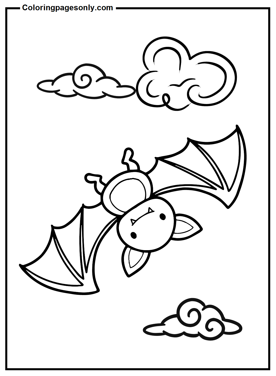 Bat color Sheets Coloring Page