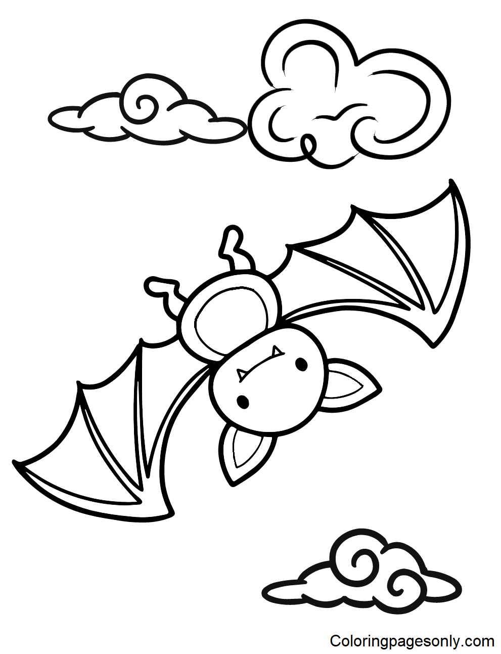Bat color Sheets Coloring Page
