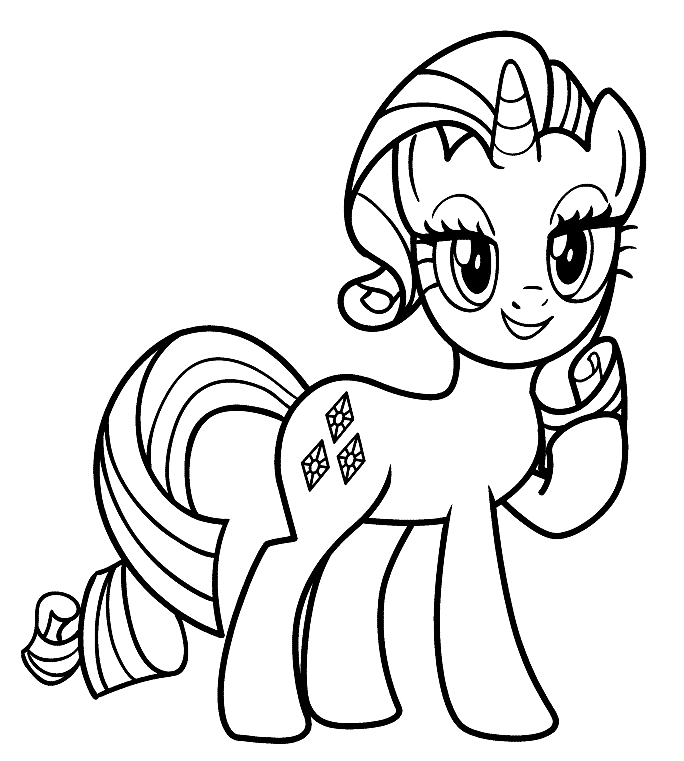 Beautiful Rarity Coloring Pages
