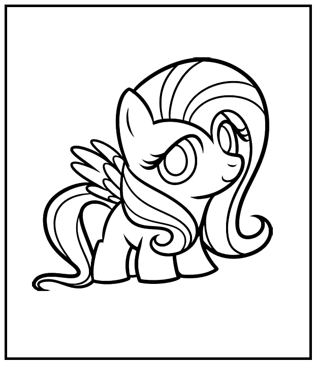 Chibi Fluttershy Coloring Pages