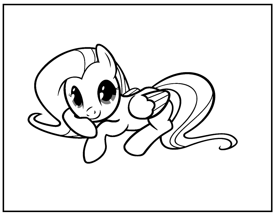 Cute Fluttershy Coloring Pages