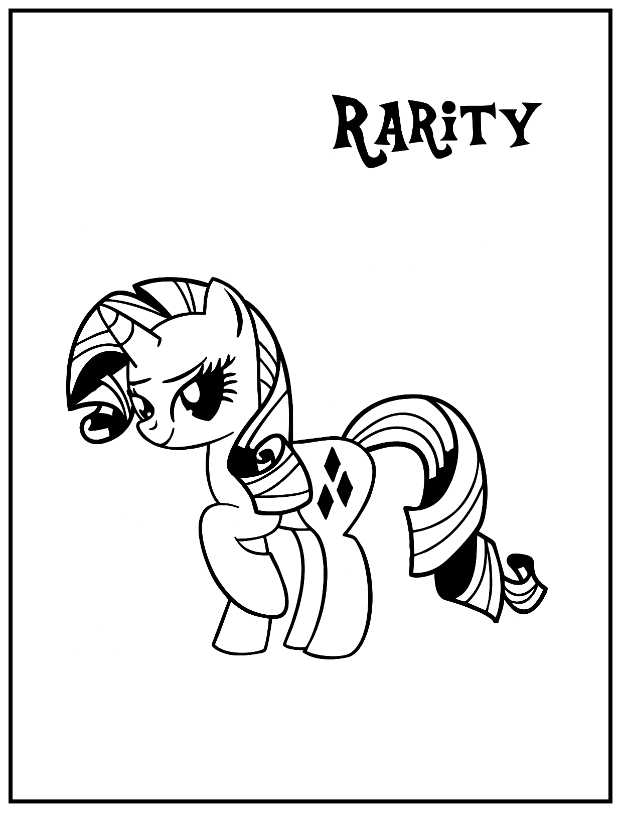 Il simpatico Rarity My Little Pony di Rarity