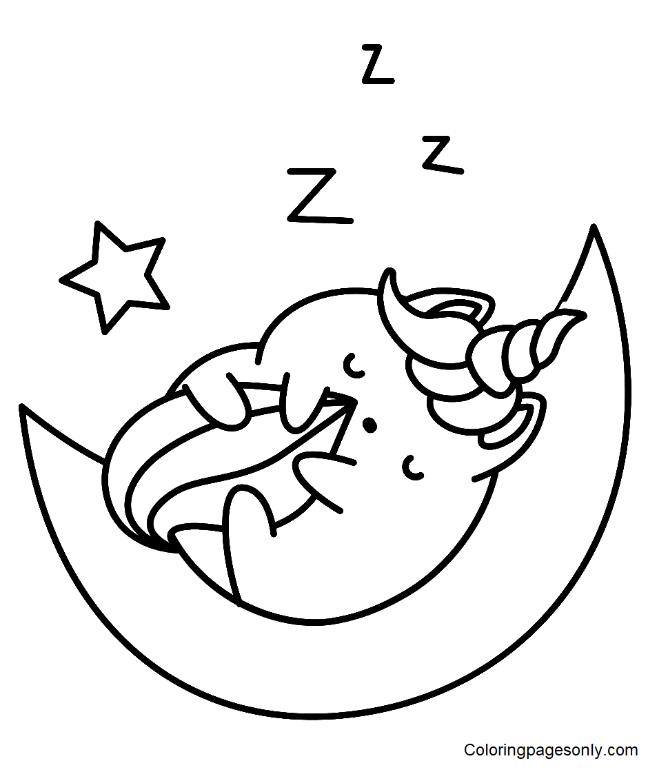 Cute Unicorn Sticker Coloring Pages