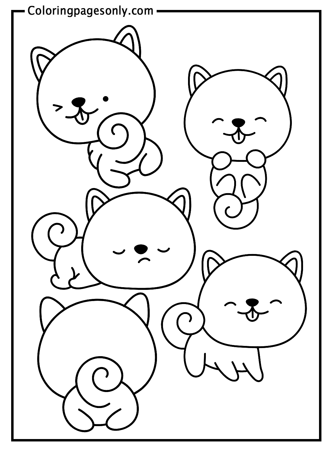Dog With Thank You Sticker Coloring Pages