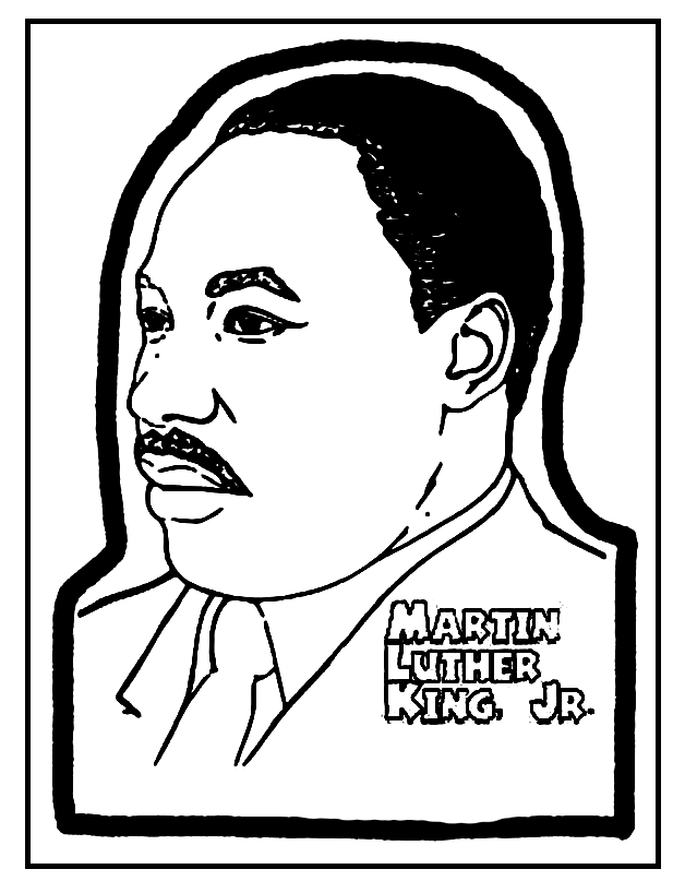 Dr Martin Luther King Jr Coloring Page