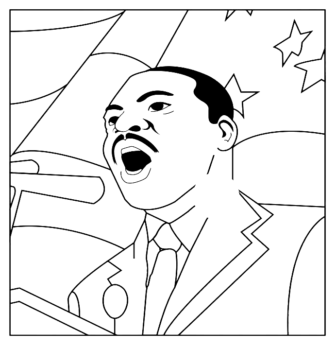 Dr Martin Luther King Coloring Page