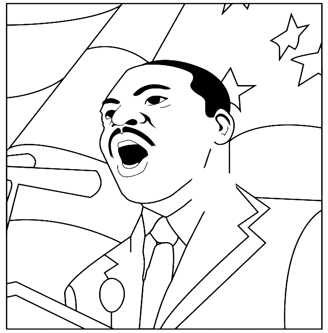 Dr Martin Luther King Coloring Page