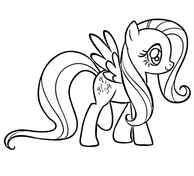 Desenho de My Little Pony Fluttershy para colorir