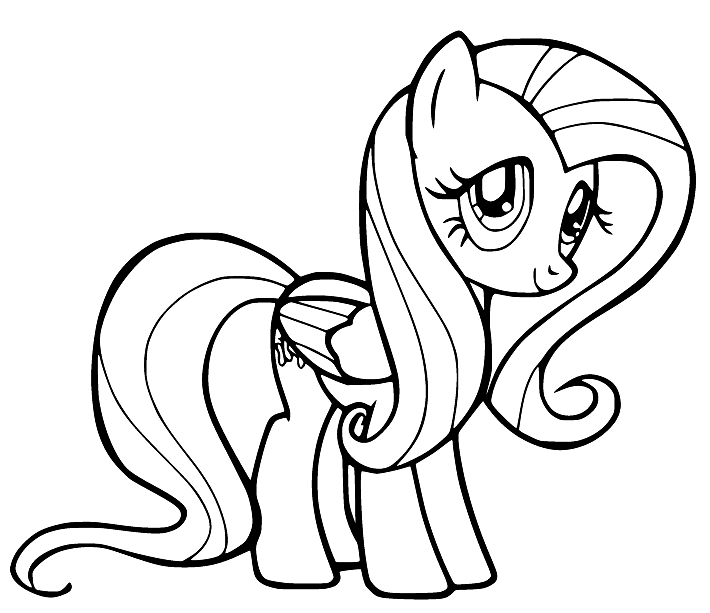 Fluttershy 我的小马驹 Coloring Page