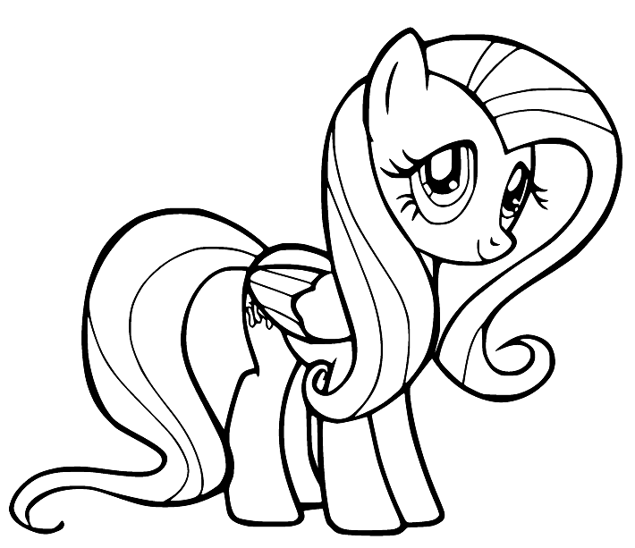 fluttershy coloring pages