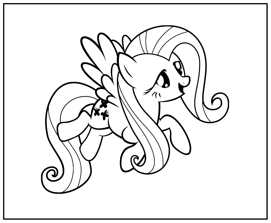 Fluttershy For Kids Coloring Pages