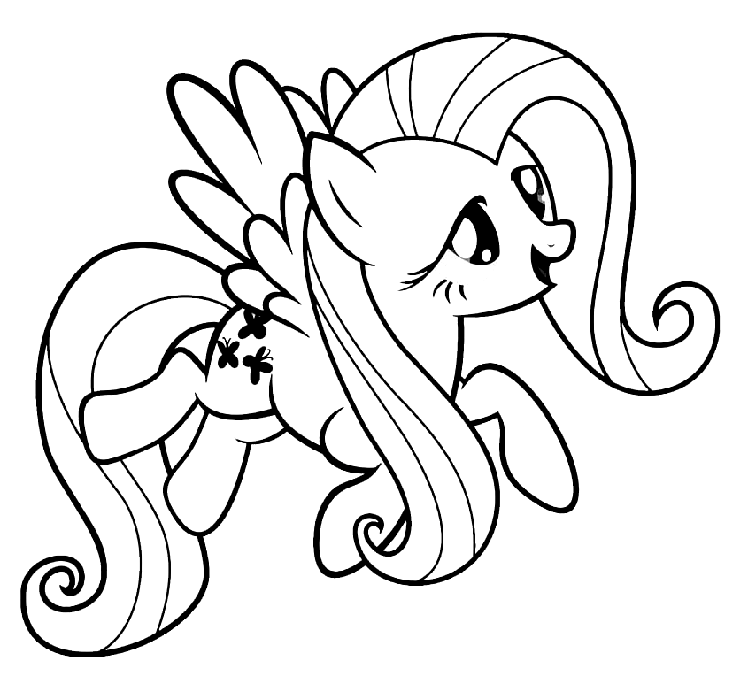 Fluttershy for kids Coloring Page