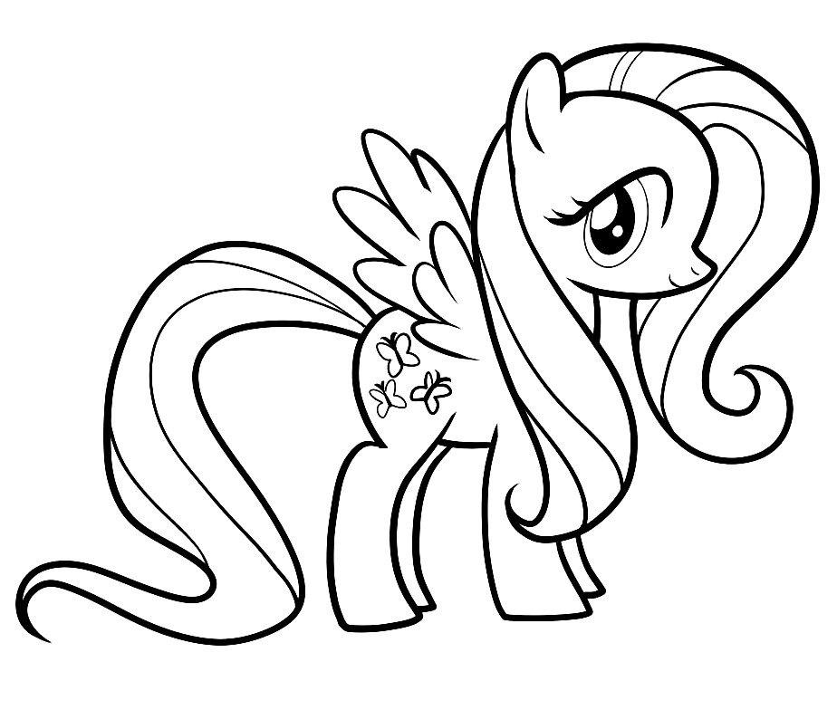 Fluttershy in My Little Pony Coloring Pages