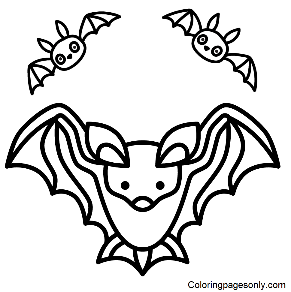 Free Bats Coloring Page