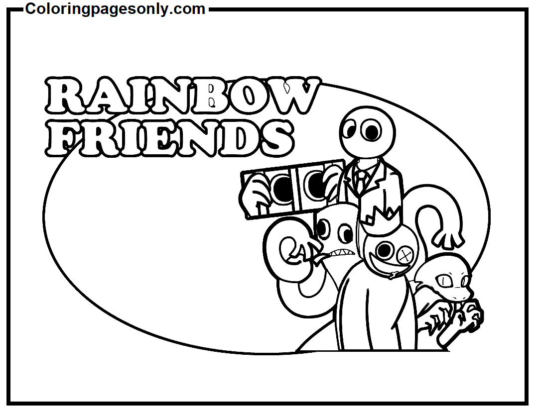 Free Printable Rainbow Friends Coloring Pages Blue Rainbow Friends 