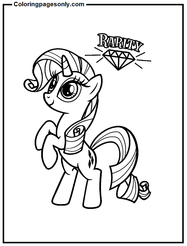 Free Printable Rarity MLP Coloring Pages