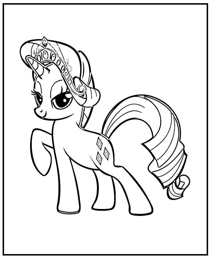 Free Rarity MLP Coloring Page