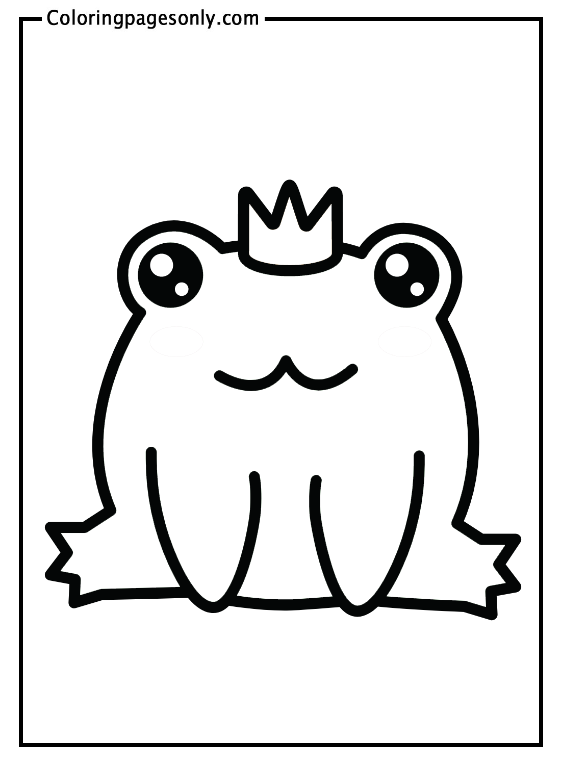 Frog Princess Sticker Coloring Pages