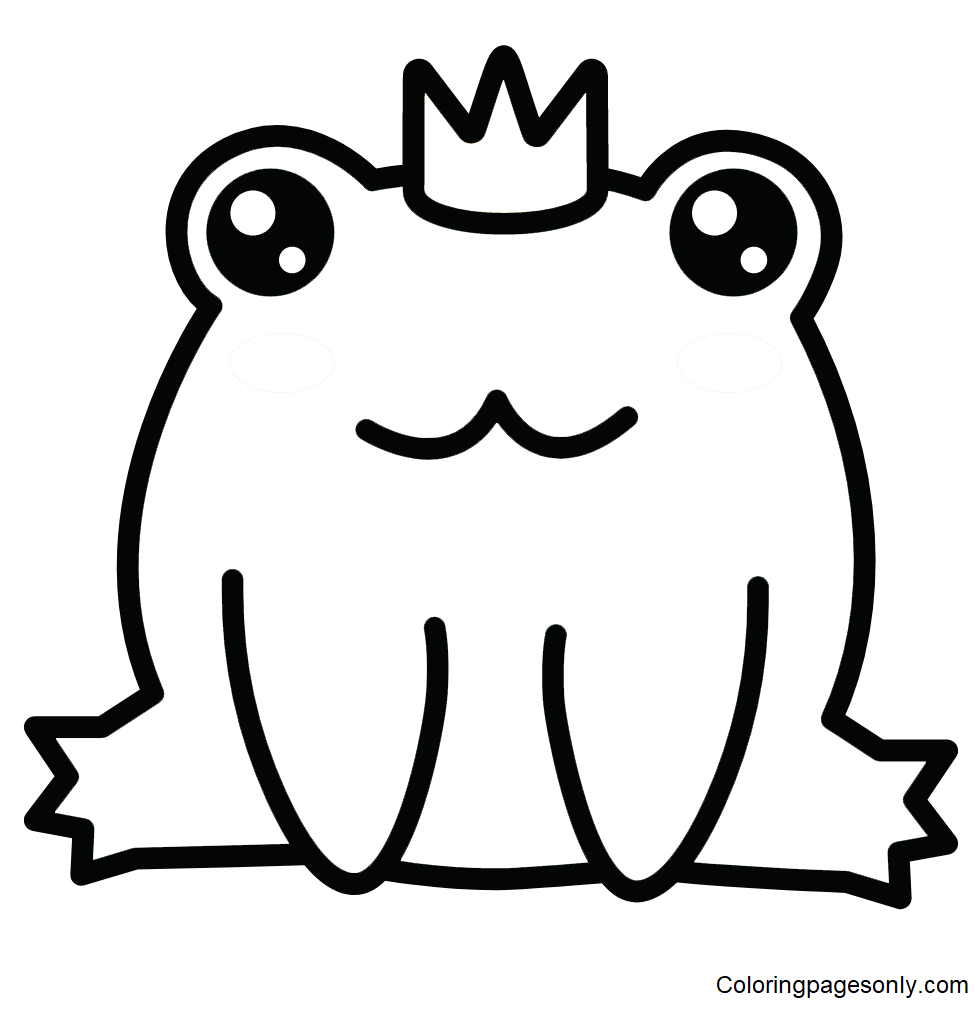 Frog Princess Sticker Coloring Pages