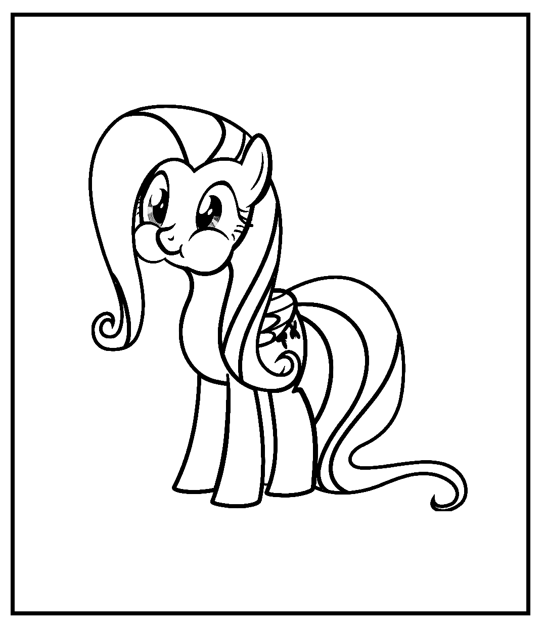 mlp coloring pages filly fluttershy images