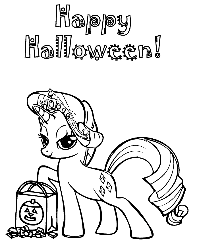 Halloween Rarity MLP Coloring Page