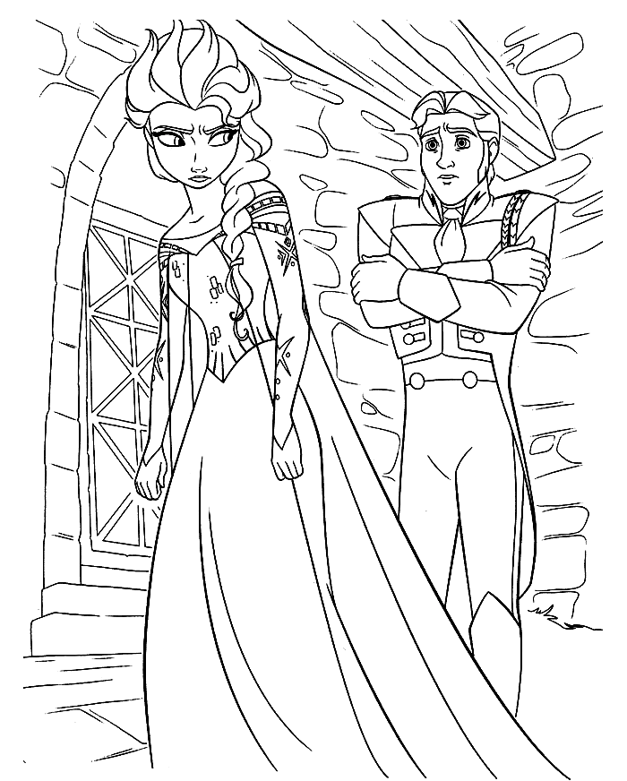 Prince Hans Frozen Coloring Pages