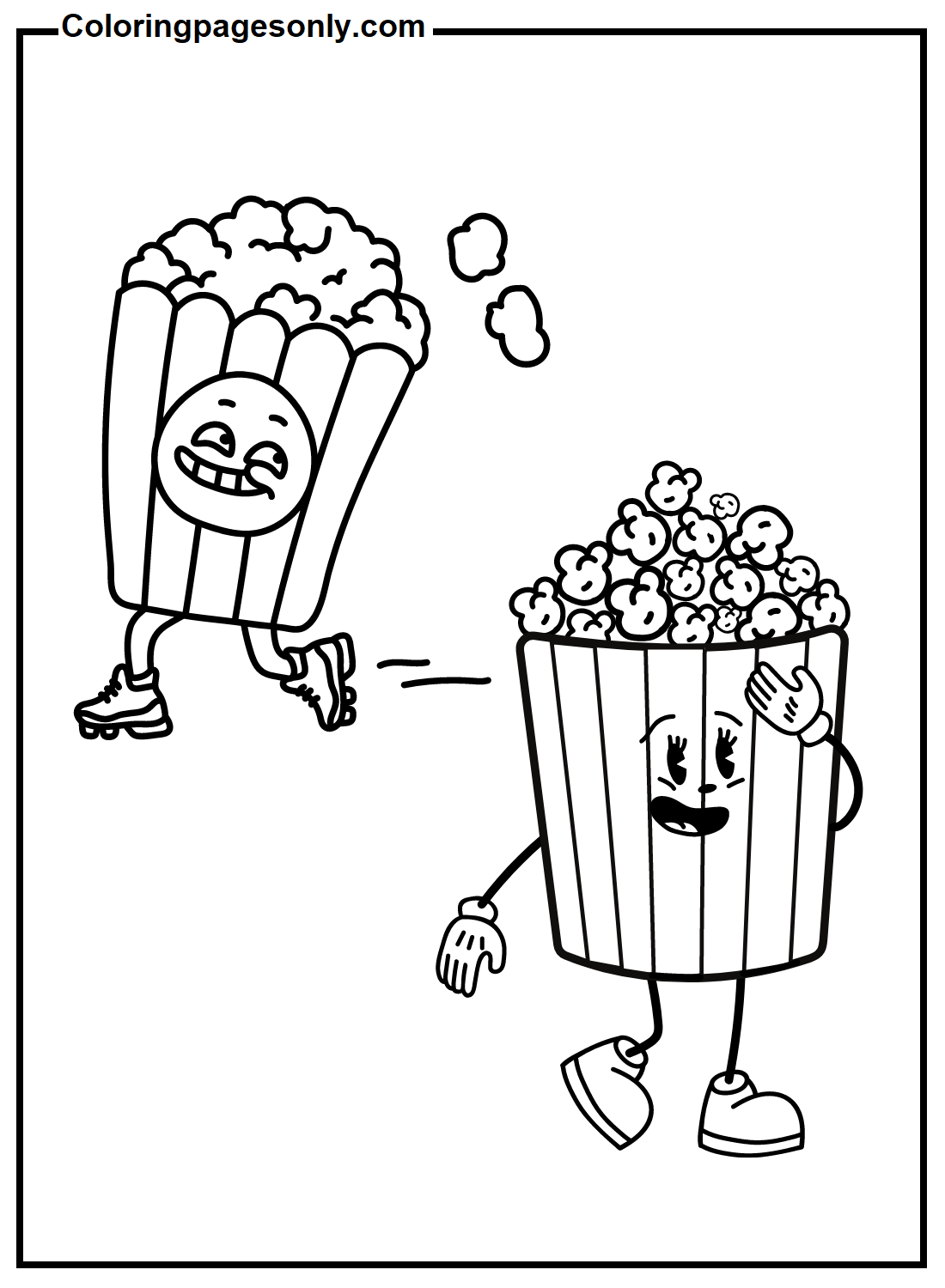 Fröhliches Popcorn von Popcorn