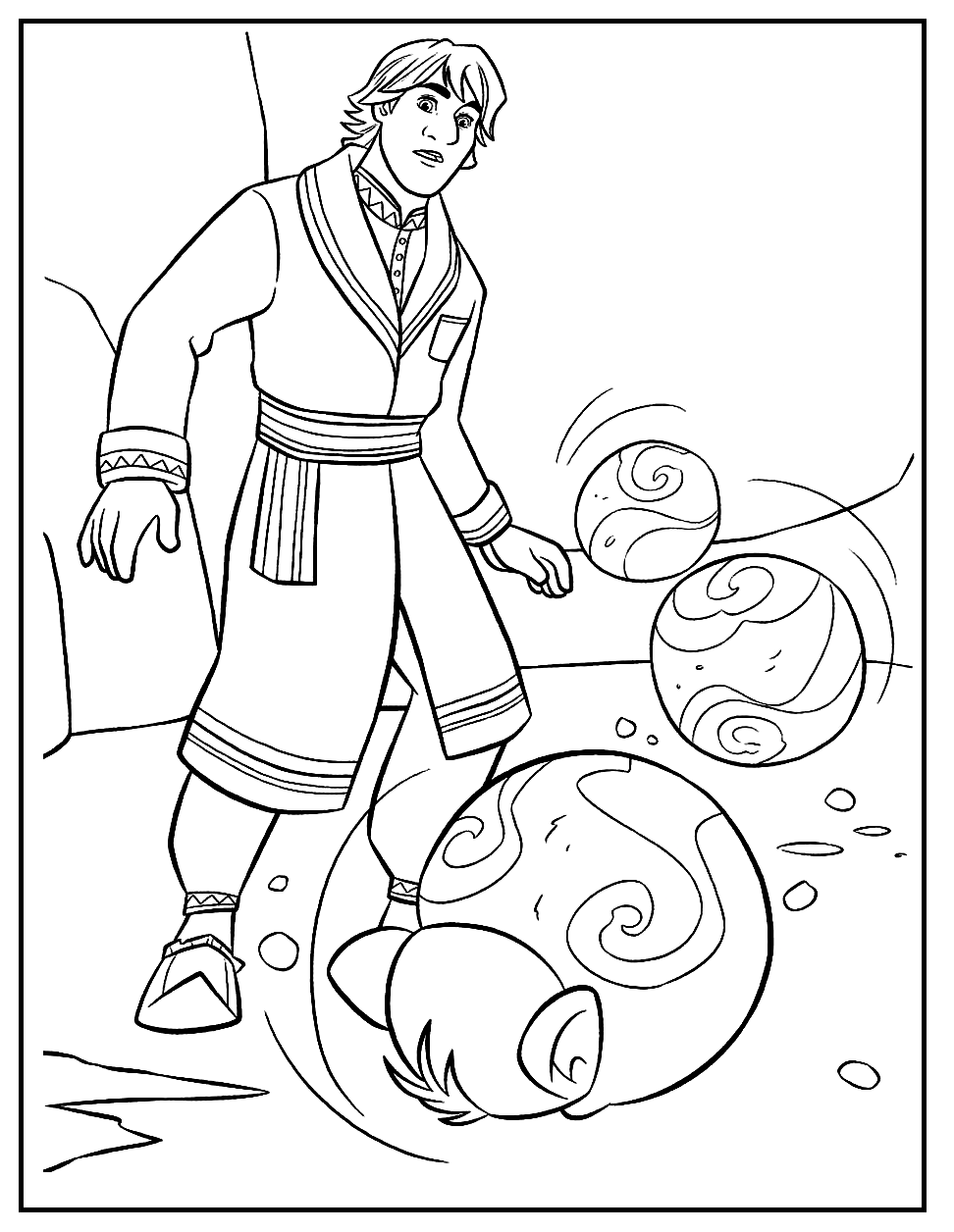 Kristoff From Frozen Coloring Pages