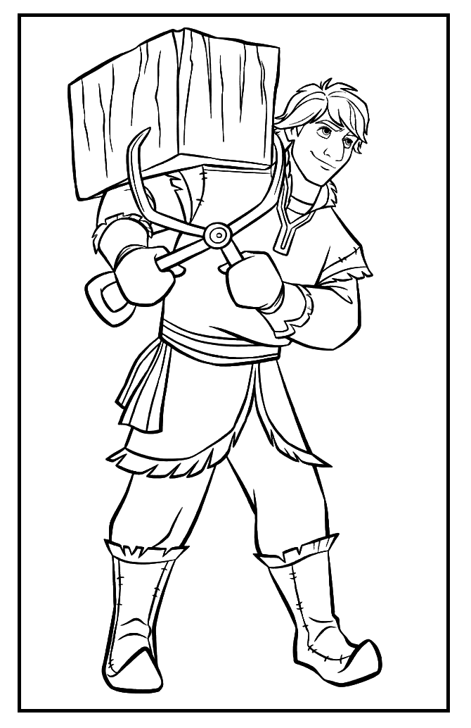 Kristoff to Print Coloring Page