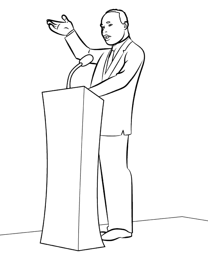MLK Free Printable Coloring Pages