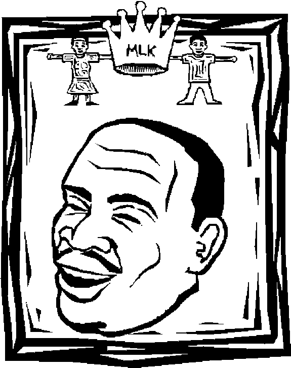 MLK Martin Luther King Coloring Page