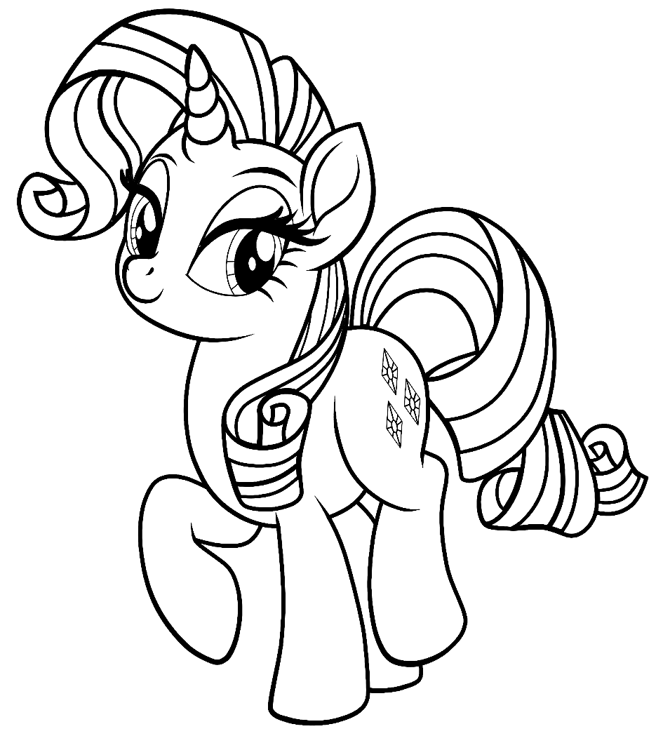 MLP Rarity for Kids Coloring Page