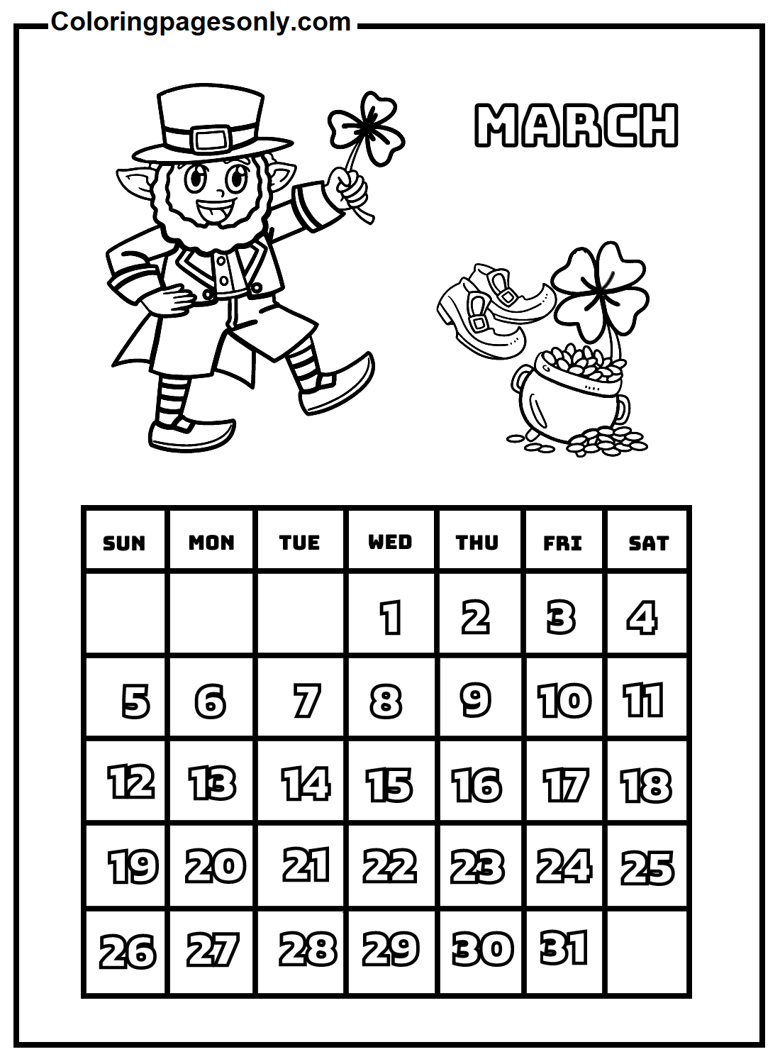 Календарь на март 2023 года из Calendar 2023