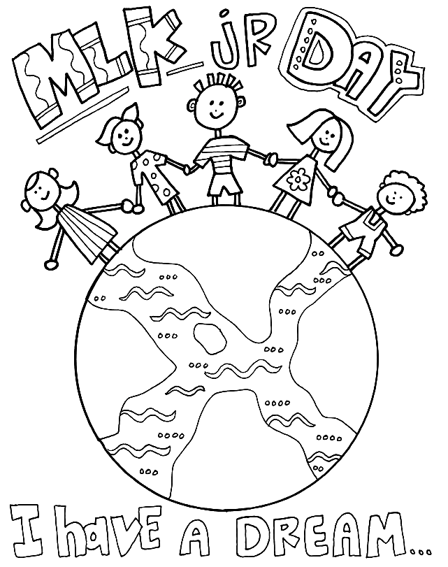 Martin Luther King Day Coloring Pages