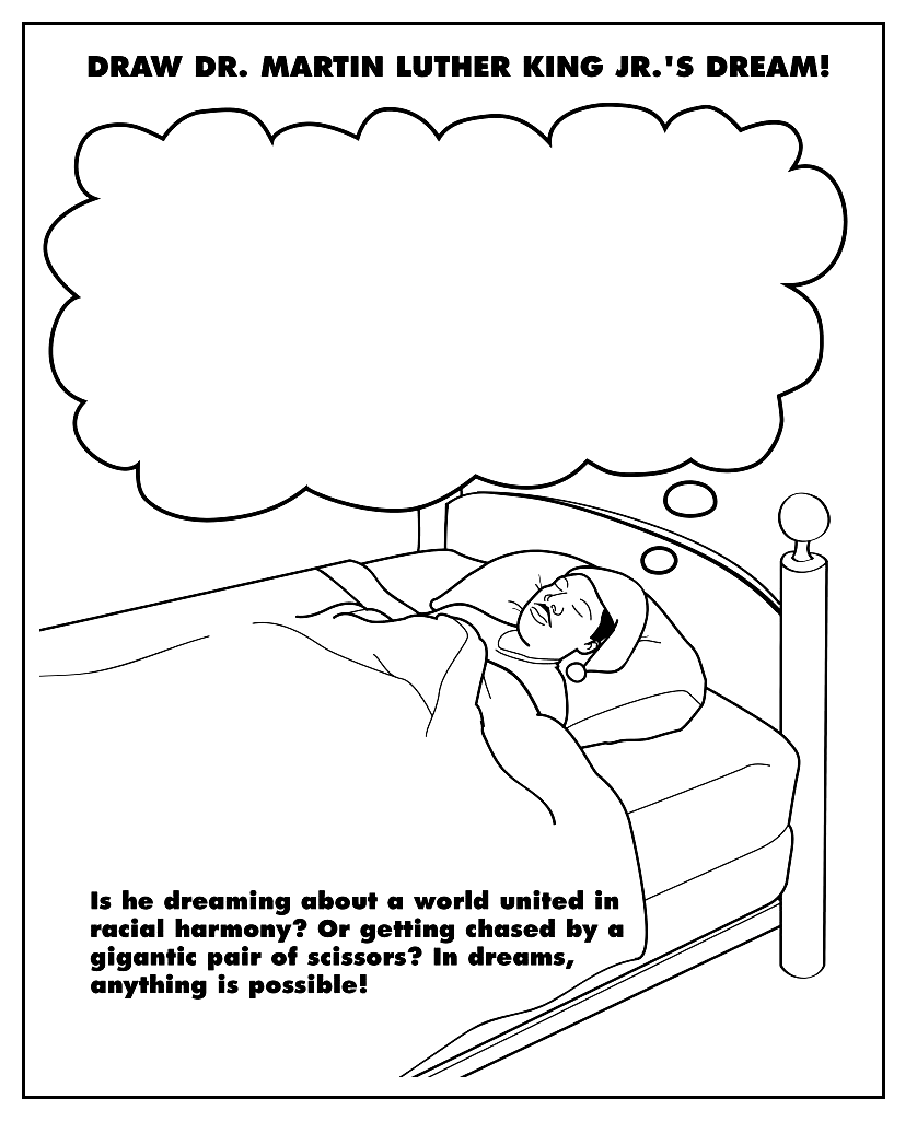 Martin Luther King Dream Coloring Page