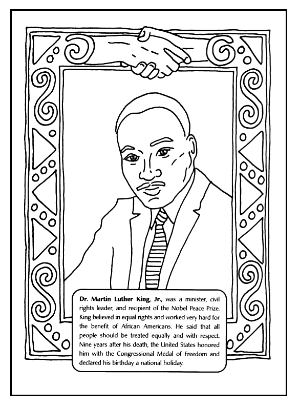 Martin Luther King Free Coloring Page