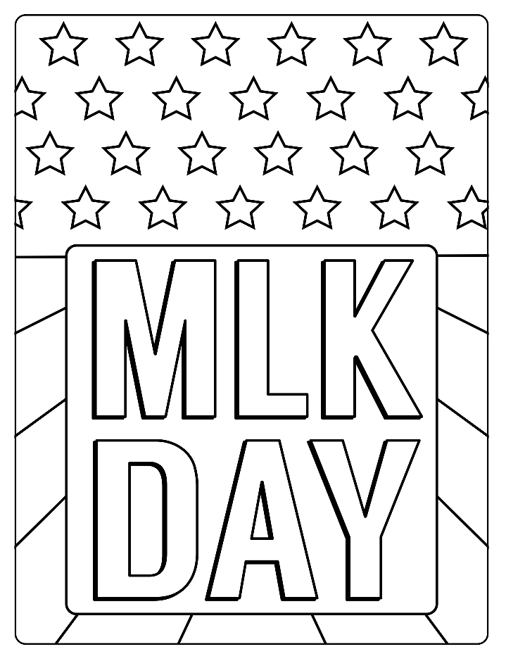 Martin Luther King Jr Day Sheets Coloring Page