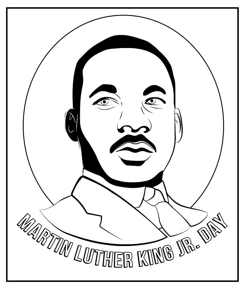 Martin Luther King Jr Day Coloring Page