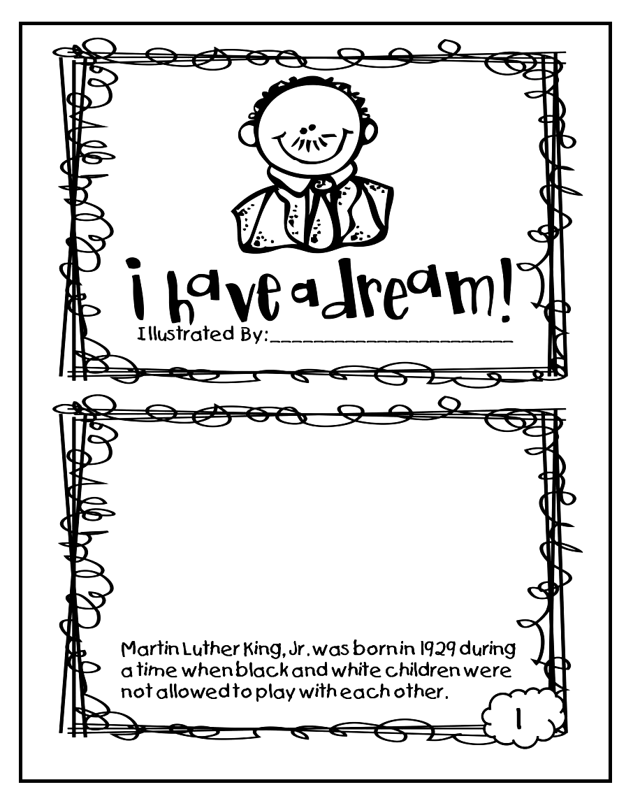 Martin Luther King Jr Dream Coloring Page