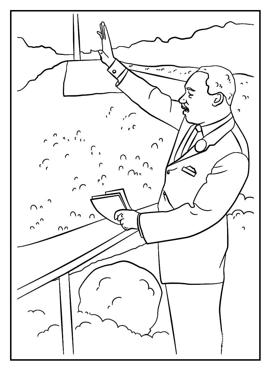 Martin Luther King Jr Image Coloring Pages
