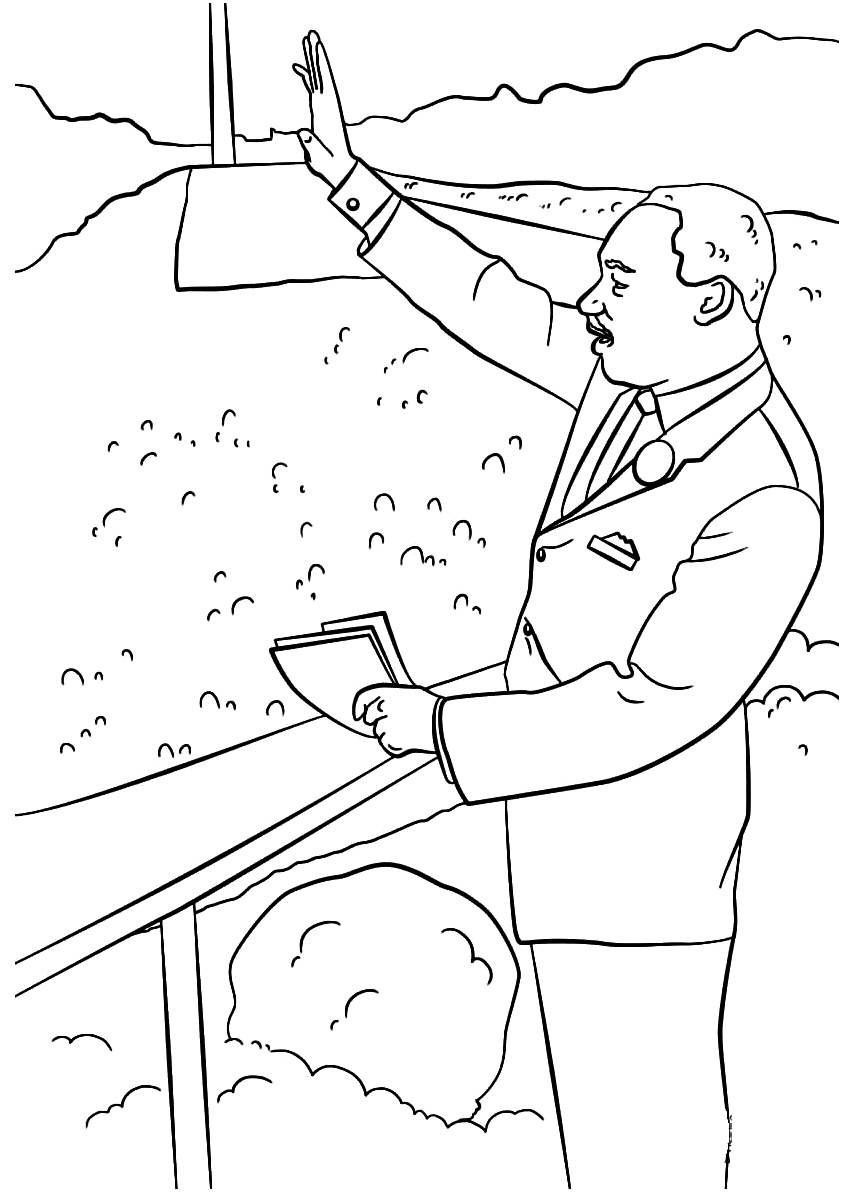 Martin Luther King Jr image Coloring Page