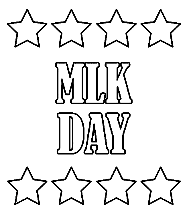 Martin Luther King Jr. Day Picture Coloring Page