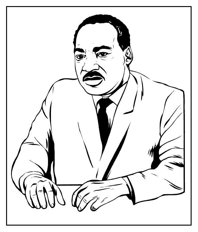 Immagine di Martin Luther King da stampare da Martin Luther King Jr