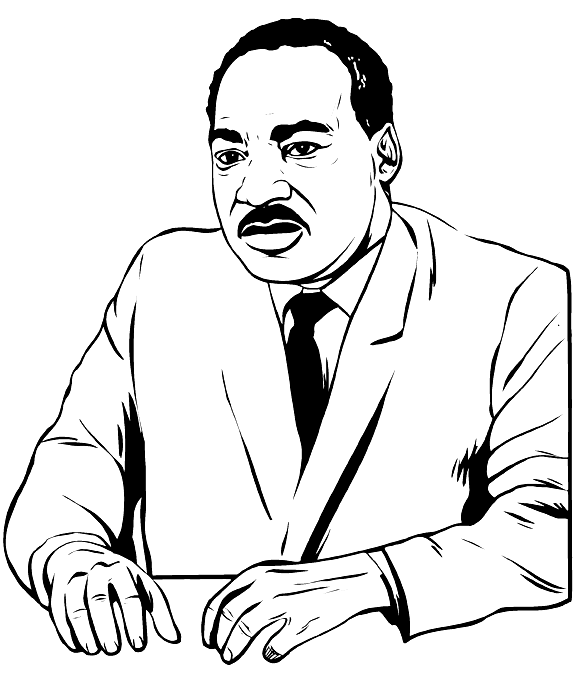 Martin Luther King Picture to Print Coloring Pages