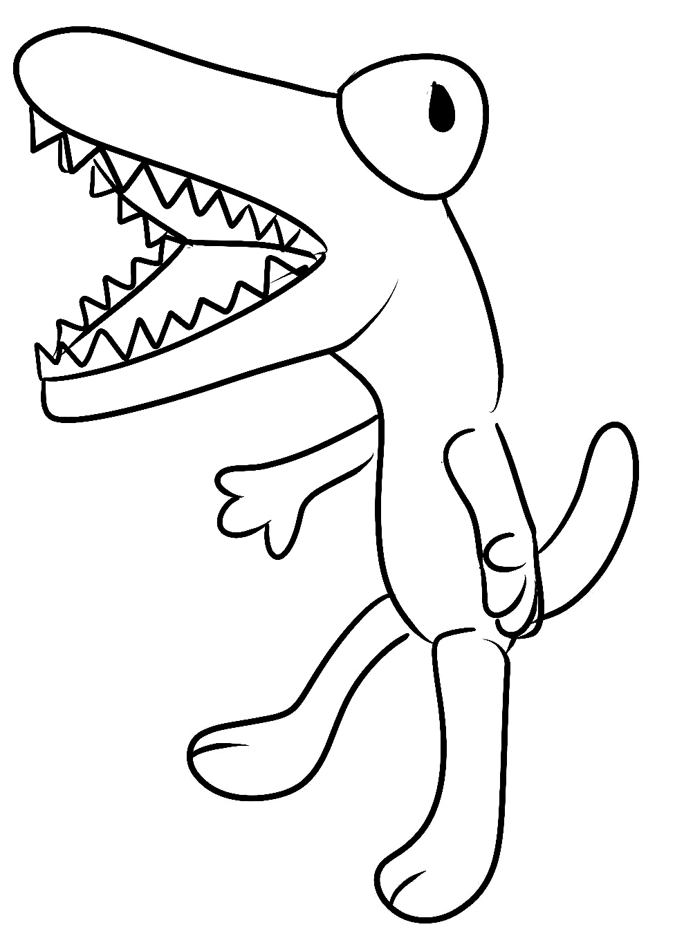 Orange from Rainbow Friends Coloring Page